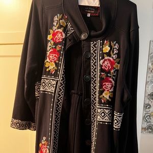 Johnny Was Embroidered Military Coat- Women’s